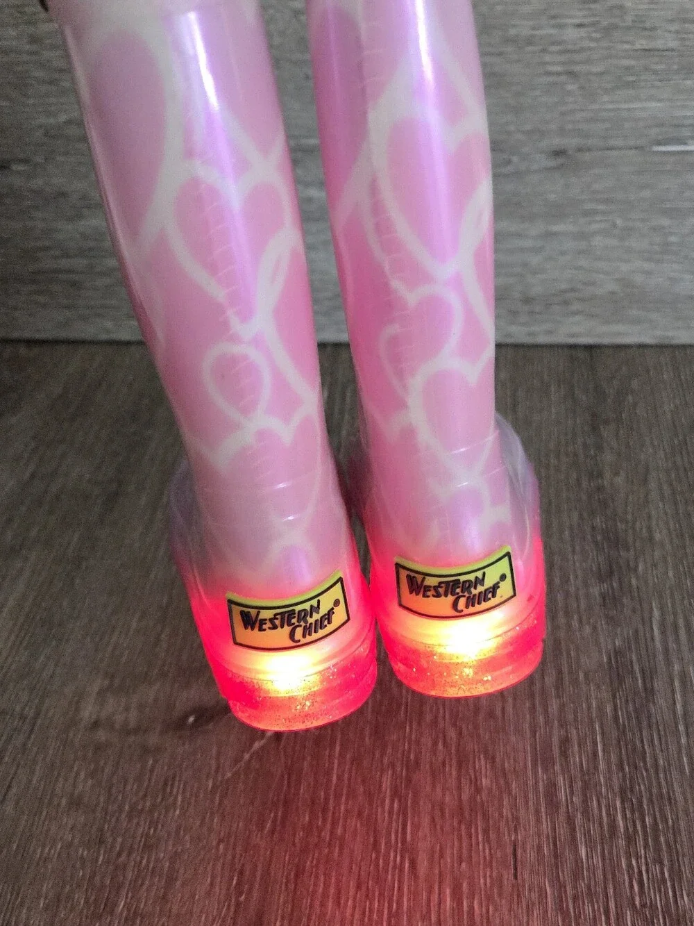 Western Chief Toddler Glitter Stars Lighted Rain Boot - Size 6